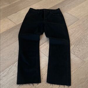 MOTHER Charcoal Button-Fly Denim